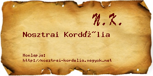 Nosztrai Kordélia névjegykártya